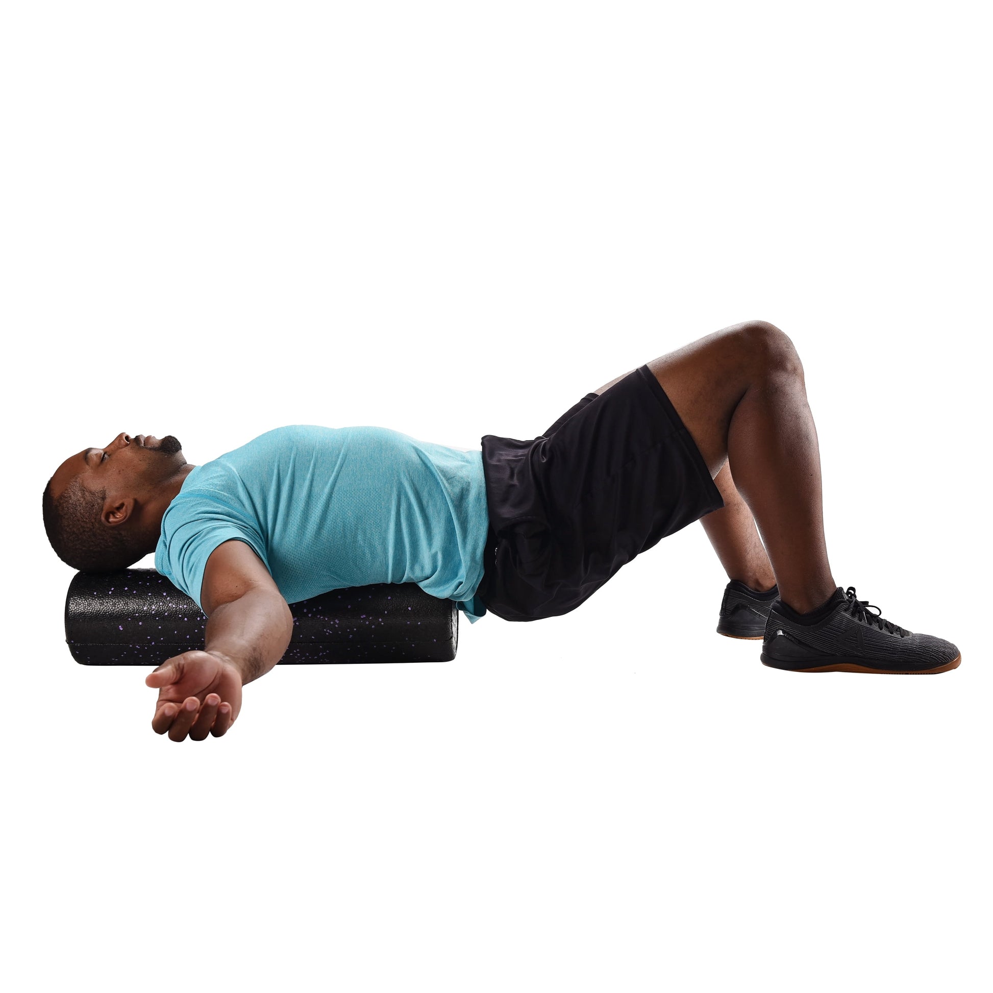 High Density Foam Roller, 24" Length, Purple/Black
