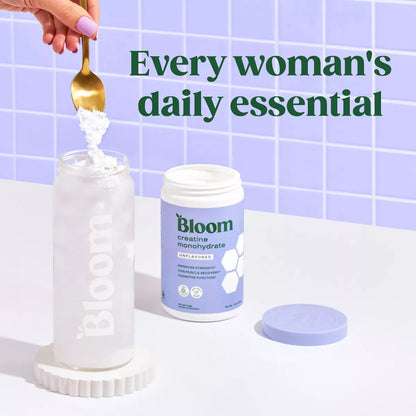 BLOOM NUTRITION Creatine Monohydrate Vegan Supplement Powder - Unflavored - 7.3Oz/40 Servings