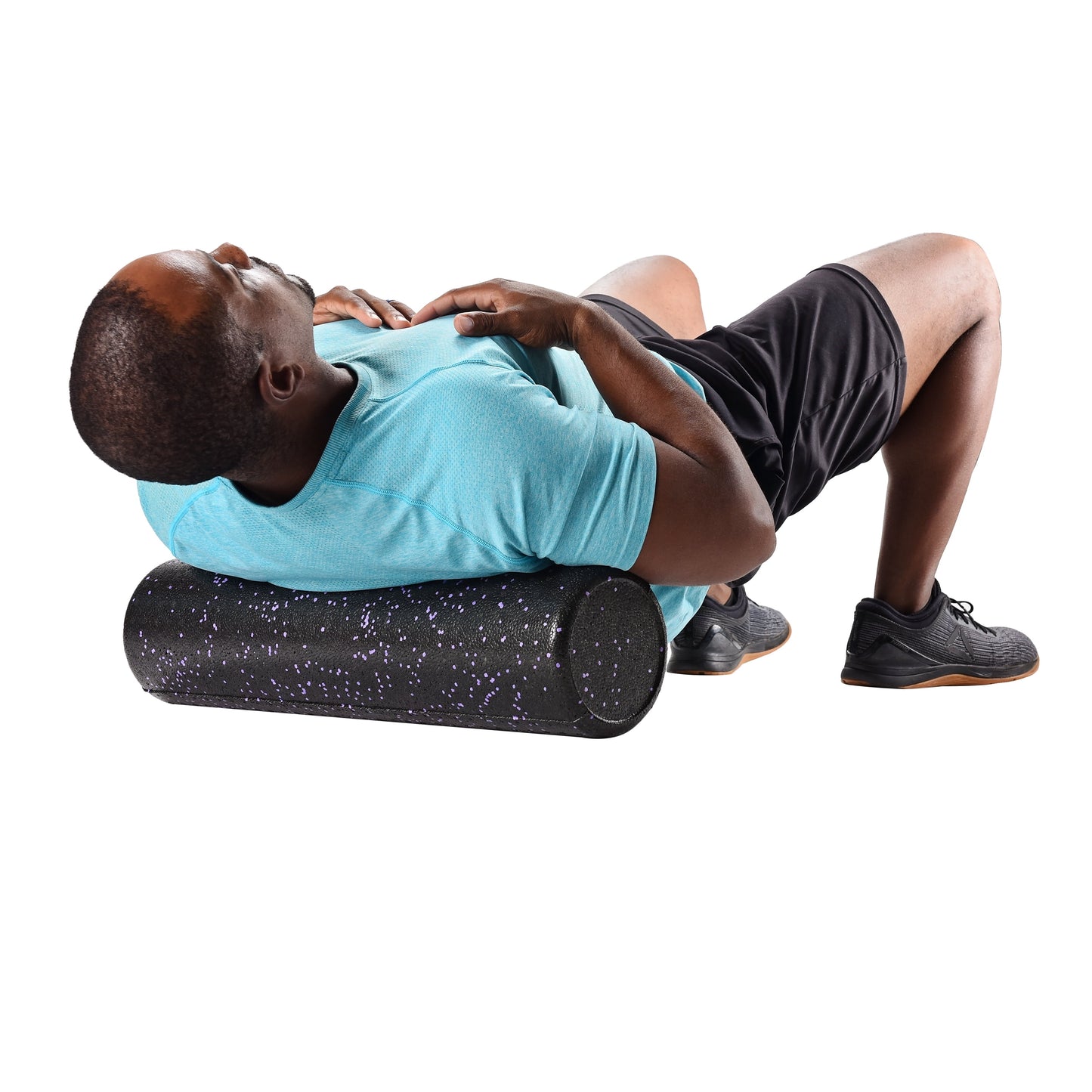 High Density Foam Roller, 24" Length, Purple/Black