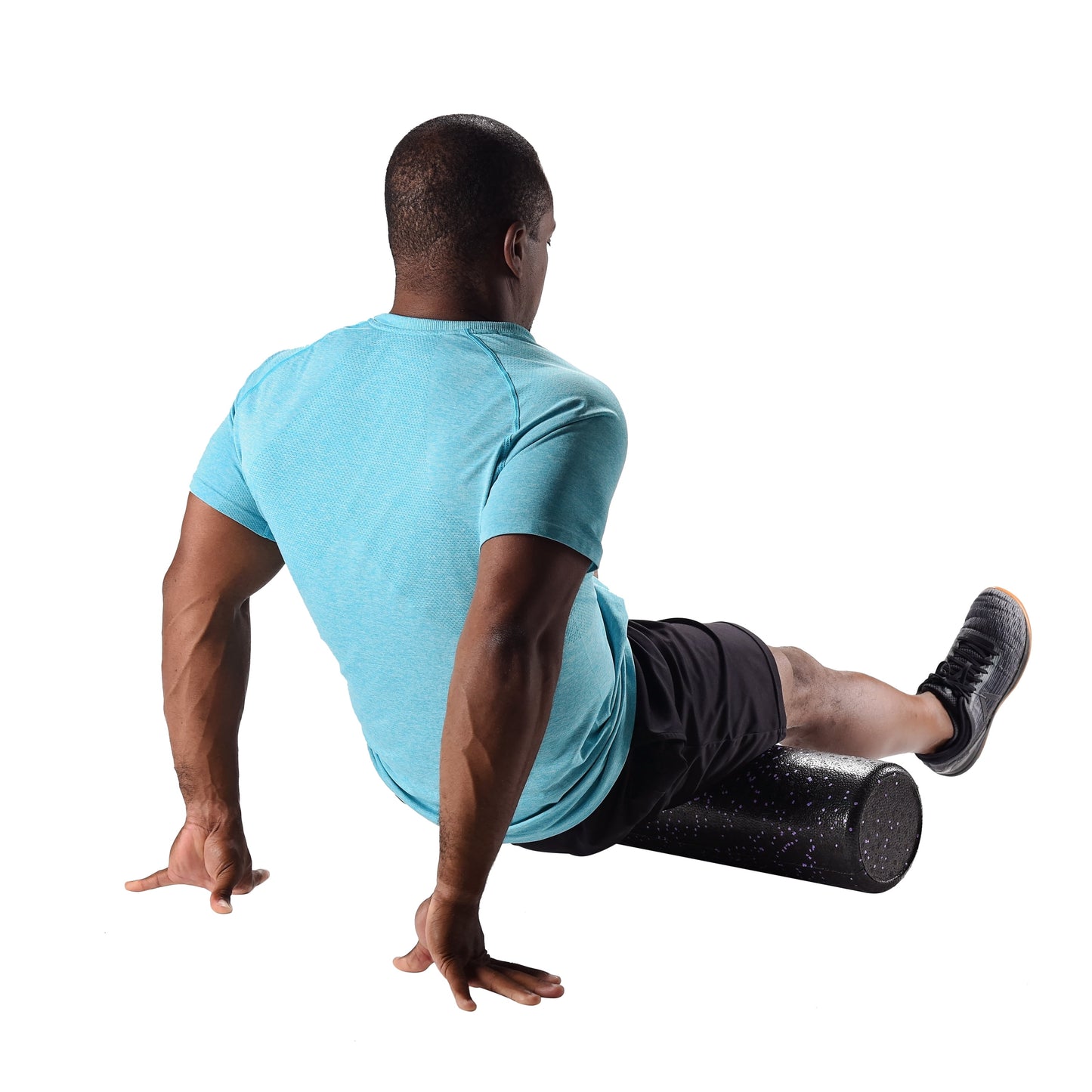 High Density Foam Roller, 24" Length, Purple/Black